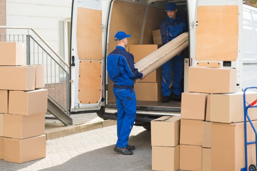 Man and van vehicle ready for a residential move in Brixton