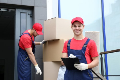 Commercial moving team handling office relocation in Brixton