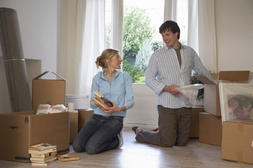 Loading furniture into a removals van in Brixton