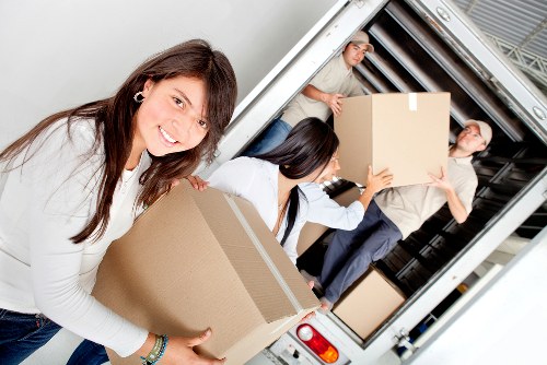 Moving team working outside a Brixton residential property