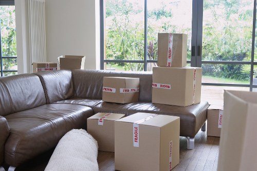 Prepared moving boxes and furniture for a local Brixton removal service